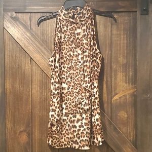 Animal print sleeveless top
